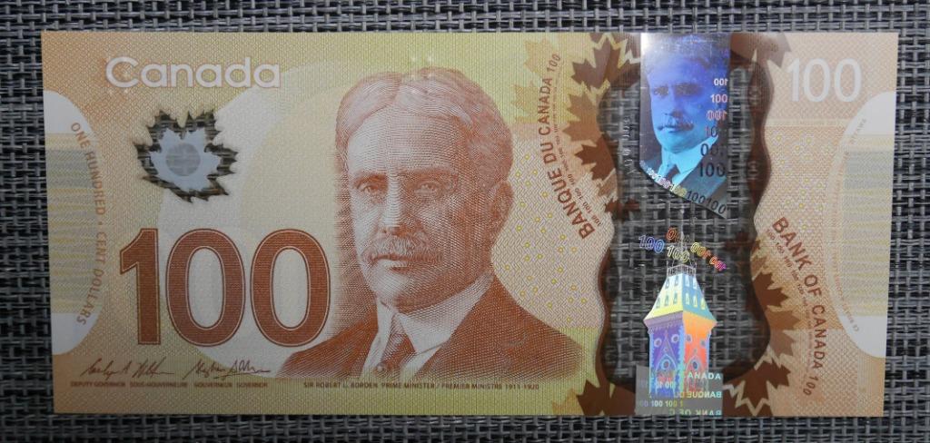 Bankbiljet 100 Dollars Canada 2016 UNC Polymer, Ophalen of Verzenden, Setje