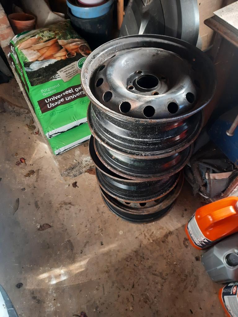 4 jantes toles renault megane, Auto-onderdelen, Banden en Velgen, Ophalen, Velg(en)