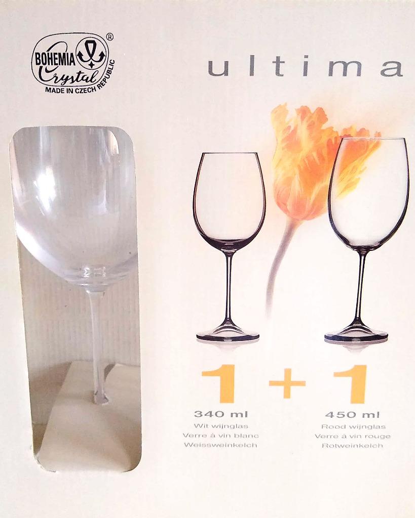 Nieuwe wijnglazen - Bohemia Crystal Ultima - 🥂 🥂 🥂, Enlèvement ou Envoi, Neuf, Verre, Verre ou Verres