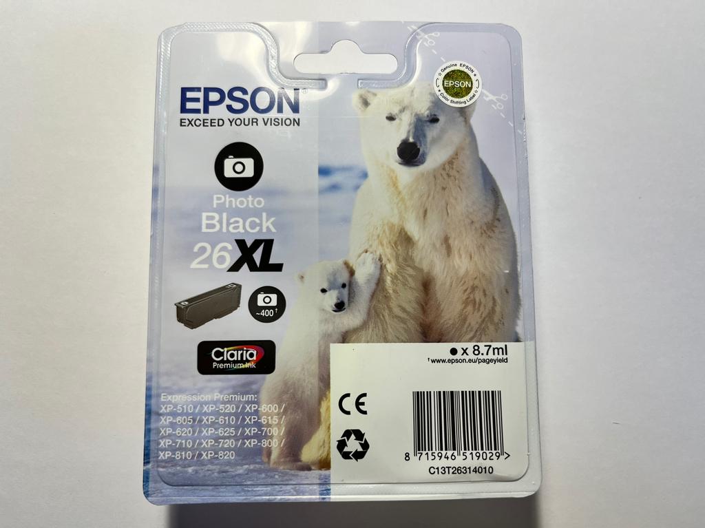 Cartouche d’encre noir Epson 26XL neuve, Informatique & Logiciels, Neuf, Cartridge, Epson