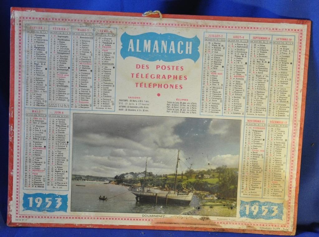 calendrier almanach ptt France 1953, Verzamelen, Ophalen of Verzenden, Gebruikt