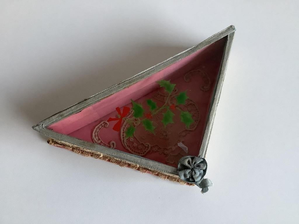 brocante glazen Franse vitrinedoos, Antiek en Kunst, Ophalen of Verzenden