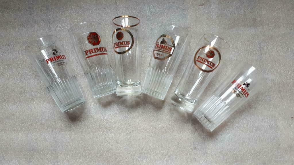 Bierglazen Primus, Verzamelen, Ophalen, Zo goed als nieuw, Glas of Glazen, Overige merken