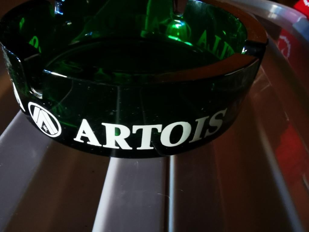 Cendrier en verre brûlé vert Stella Artois comme neuf, Collections, Enlèvement ou Envoi, Comme neuf, Stella Artois