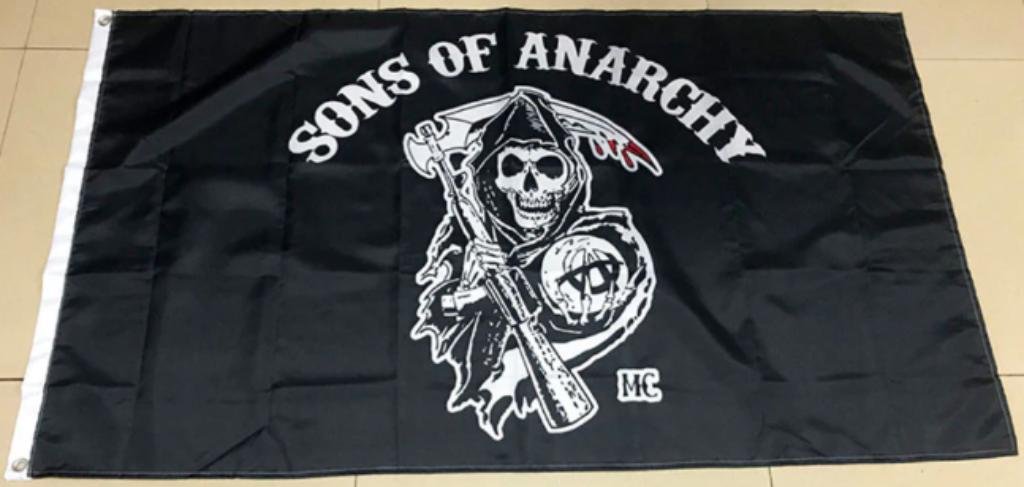 Vlag Sons Of Anarchy - 60 x 90 cm, Ophalen of Verzenden, Nieuw