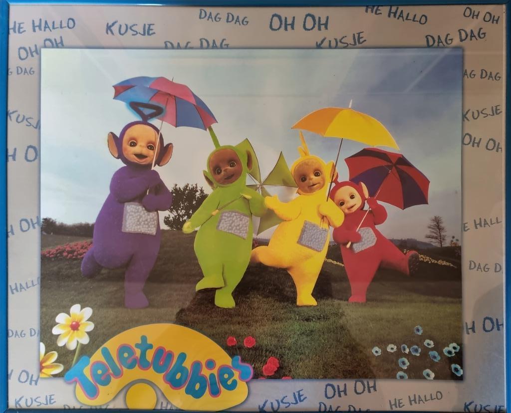 Kader met foto Teletubbies (50x40), Verzamelen, Foto's en Prenten, Ophalen, Foto