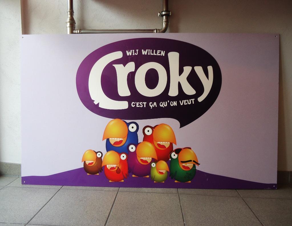 Reclame Croky Bord Waterproof 135 x 81 cm🤗💑😎👌, Ophalen of Verzenden, Zo goed als nieuw, Reclamebord