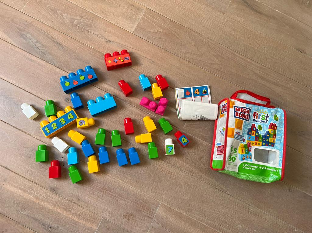 Mega Bloks bouwpakket First Builders 1-5 jaar, Kinderen en Baby's, Ophalen of Verzenden, Zo goed als nieuw, Megabloks