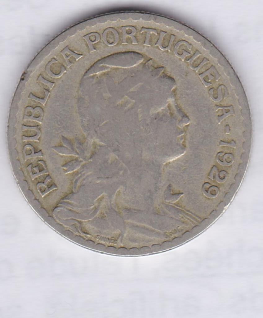 Pièce Portugal : 1 escudo 1929, Enlèvement ou Envoi, Autres pays, Monnaie en vrac