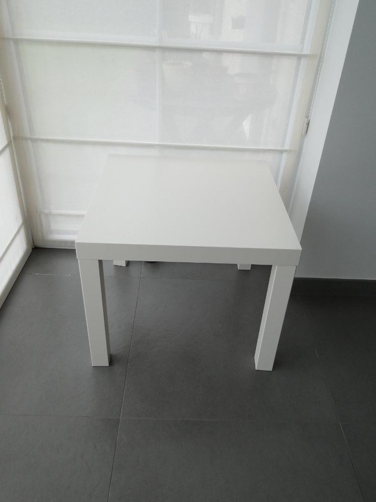 Wit bijzettafeltje van Ikea, Huis en Inrichting, Minder dan 55 cm, Gebruikt, Vierkant, Ophalen