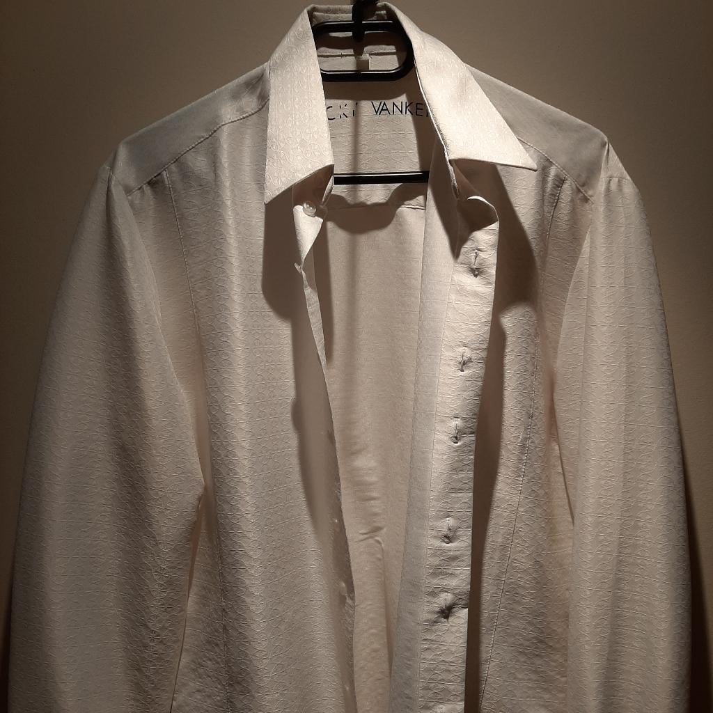 Hemd Nicky Vankets, Kleding | Heren, Nicky vankets, Wit, Zo goed als nieuw, Halswijdte 39/40 (M)