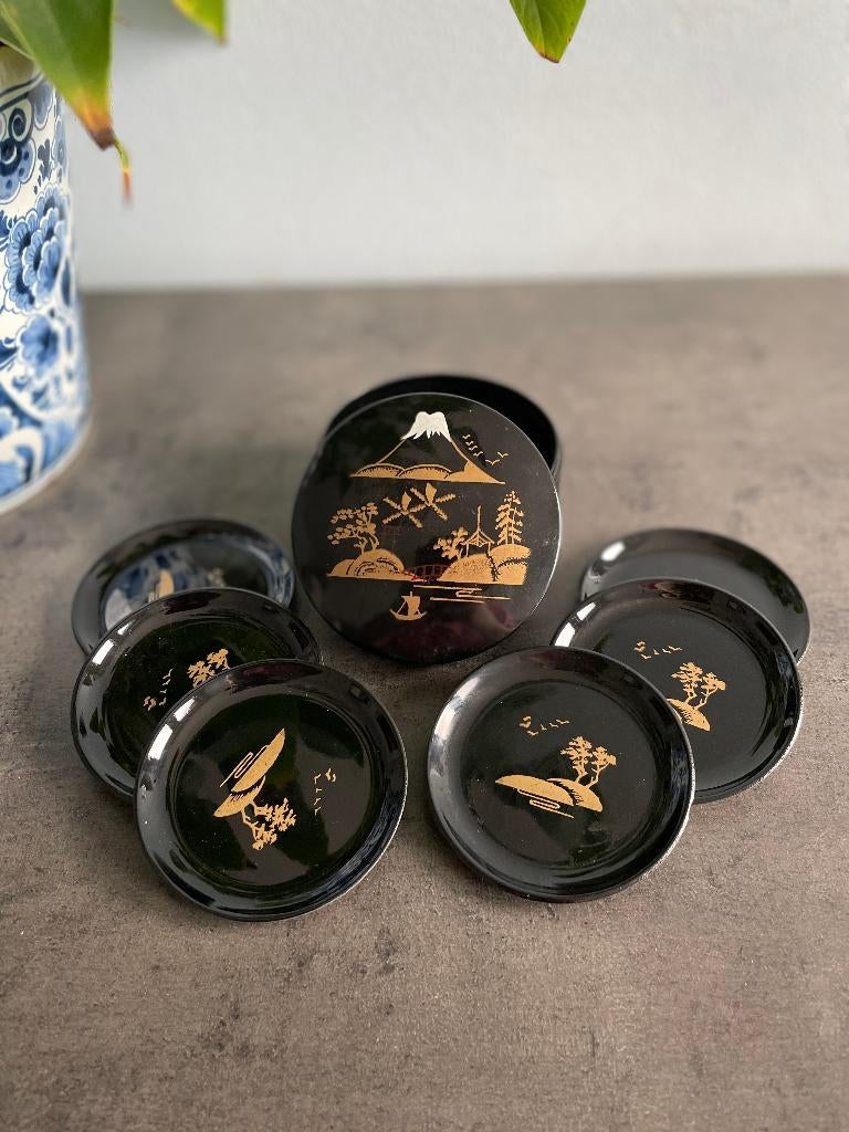 Vintage melamine onderzetters uit Japan, Ophalen