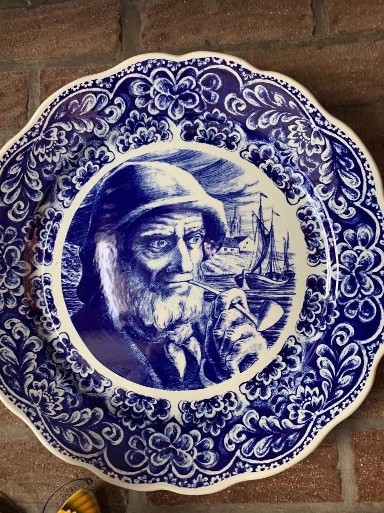 Delfs blauw bord, Antiek en Kunst, Curiosa en Brocante, Ophalen