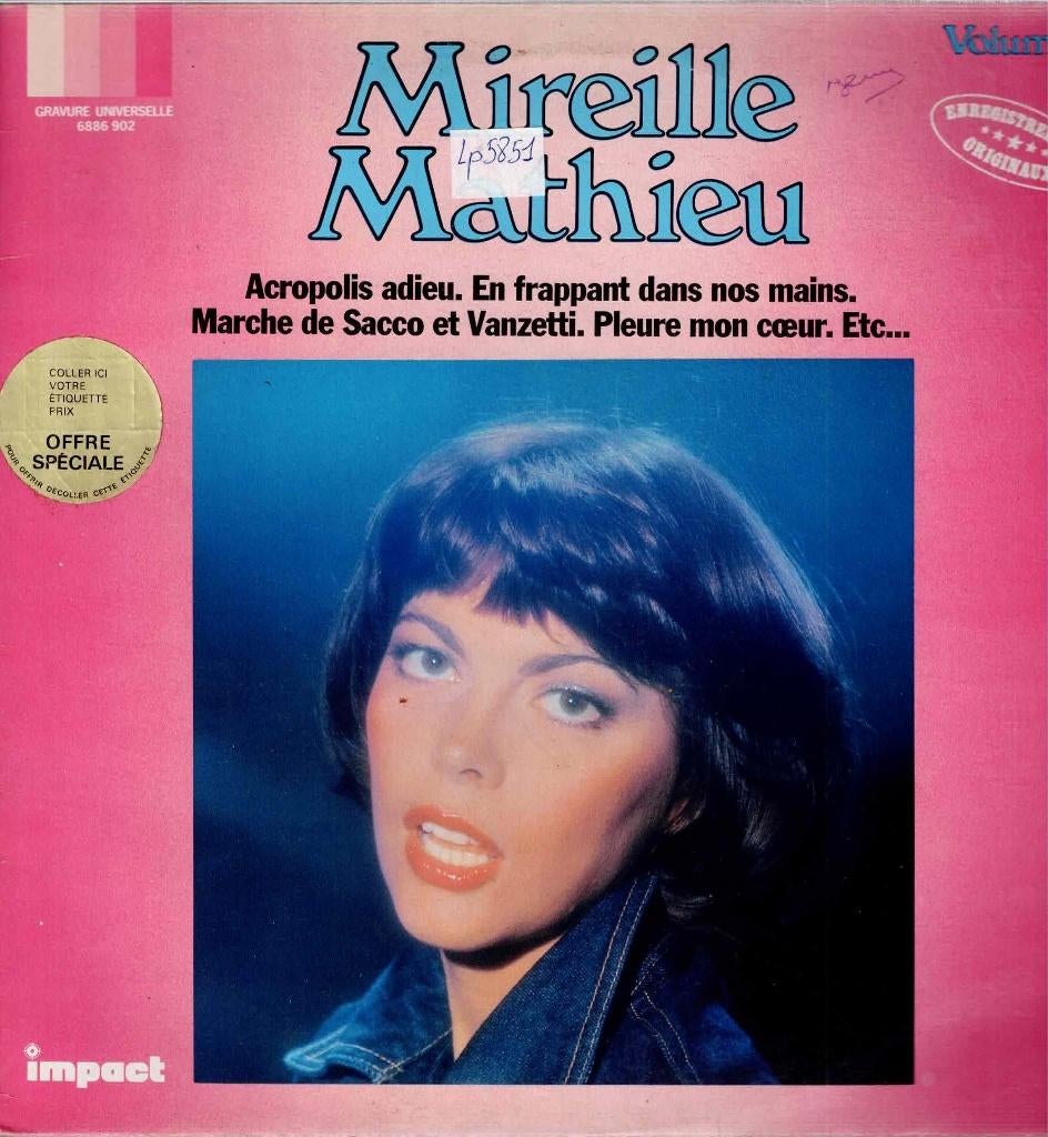 Vinyl, LP   /  Mireille Mathieu – Mireille Mathieu -Volume 2, Ophalen of Verzenden, Overige formaten