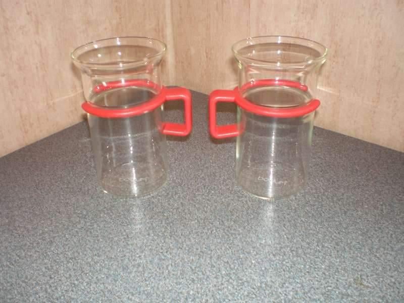 Vintage 2 theetassen of theeglazen Bodum, Huis en Inrichting, Ophalen of Verzenden, Overige stijlen, Kop(pen) en/of Schotel(s)