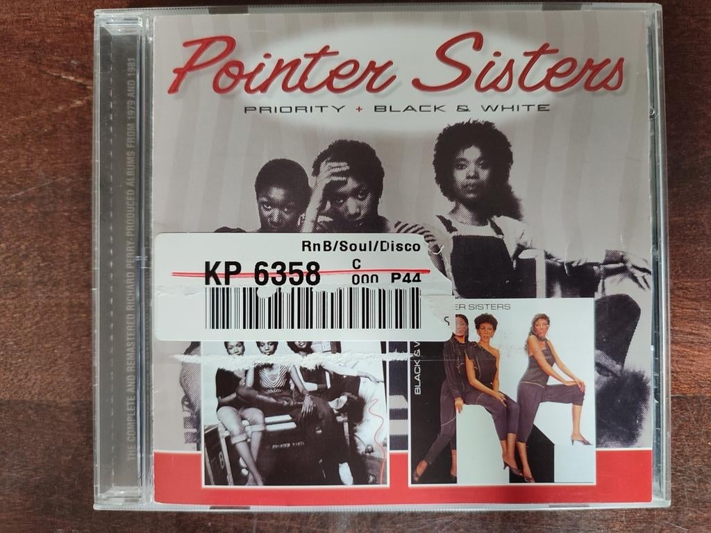 CD : POINTER SISTERS - PRIORITY / BLACK & WHITE  (2 op 1 cd), Ophalen of Verzenden, Zo goed als nieuw