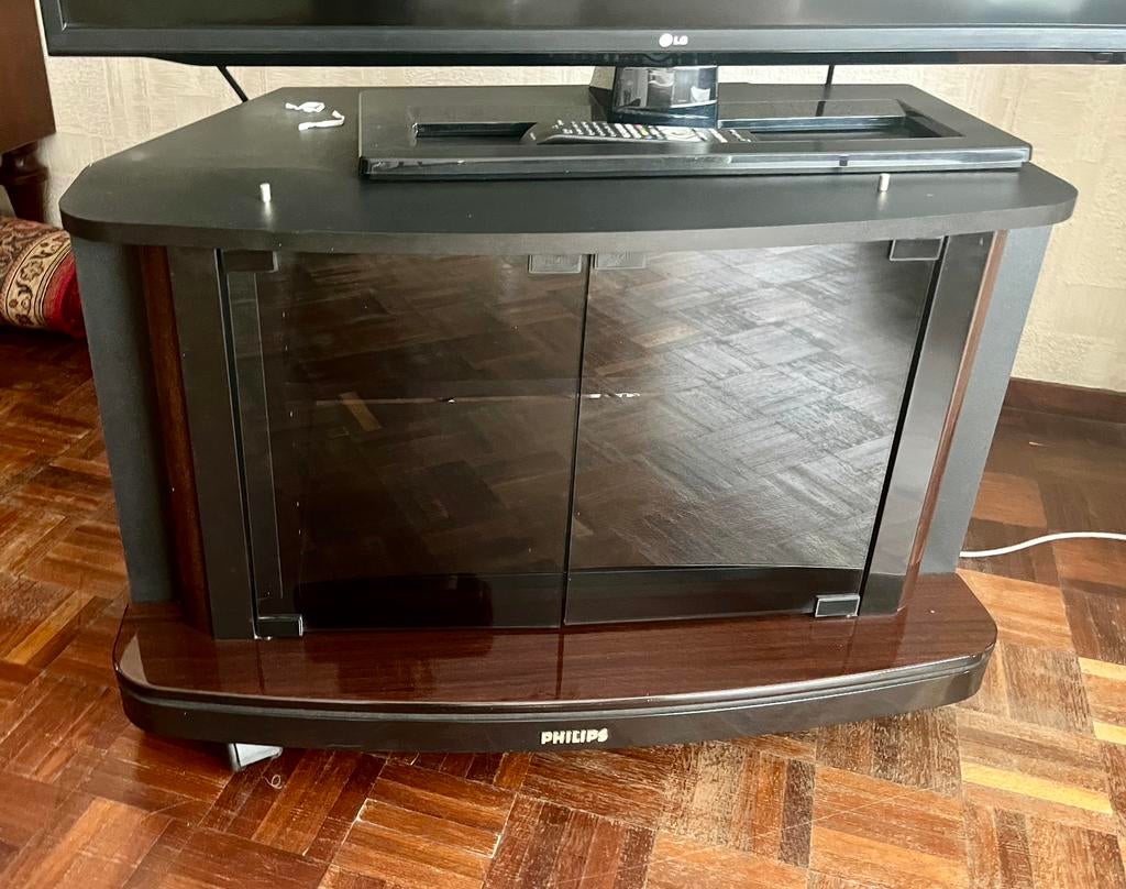 Philips tv-standaard, Huis en Inrichting, Kasten |Televisiemeubels, Ophalen, Gebruikt, Glas