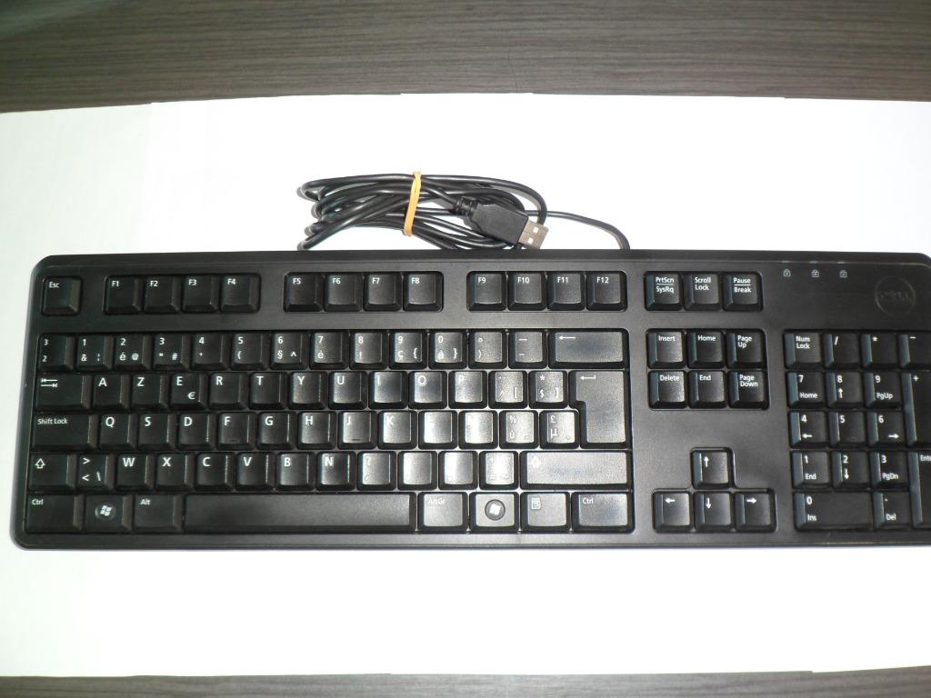 Toetsenbord Dell AZERTY, Zwart, KB212-B: DP/N:0YJMCG USB 2.0, Ophalen of Verzenden, Azerty