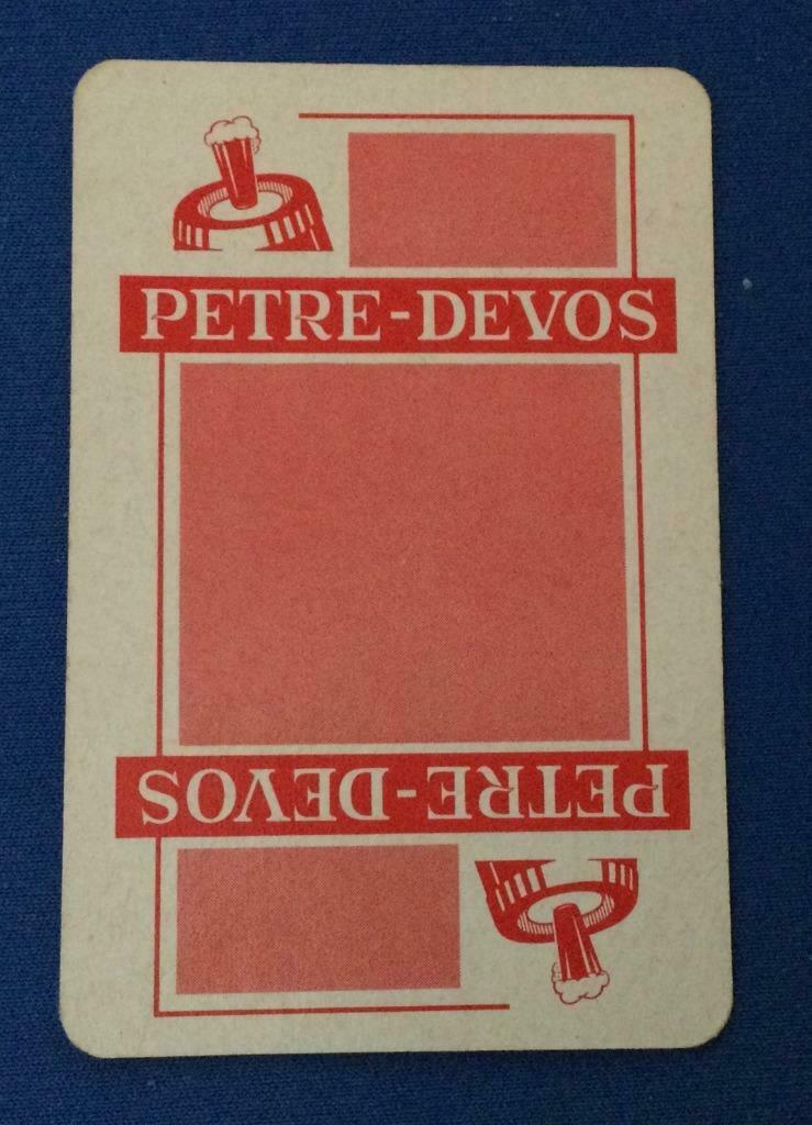 Speelkaart bier brouwerij Petre Devos, Enlèvement ou Envoi, Comme neuf