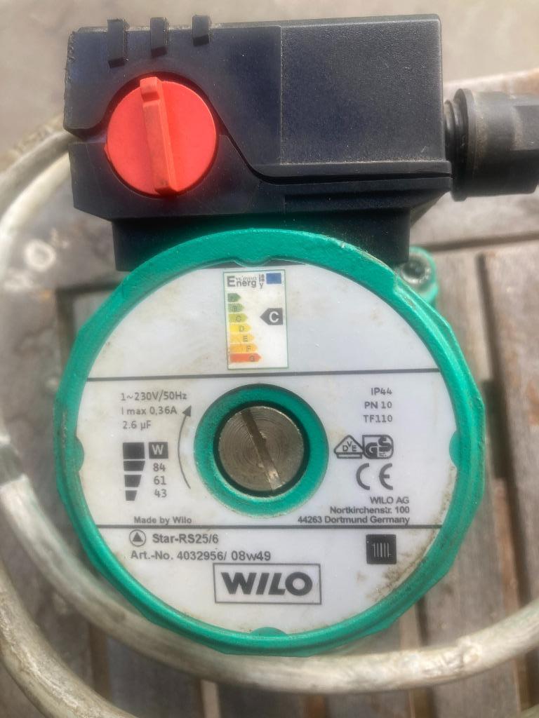 circulatiepomp Wilo Star RS 25/6, Doe-het-zelf en Bouw, Ophalen of Verzenden, Gebruikt, Onderdeel, Onbekend