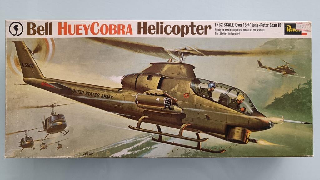 Hélicoptère Bell Hueycobra Revell 1/32, Plus grand que 1:72, Enlèvement ou Envoi, Revell, Utilisé