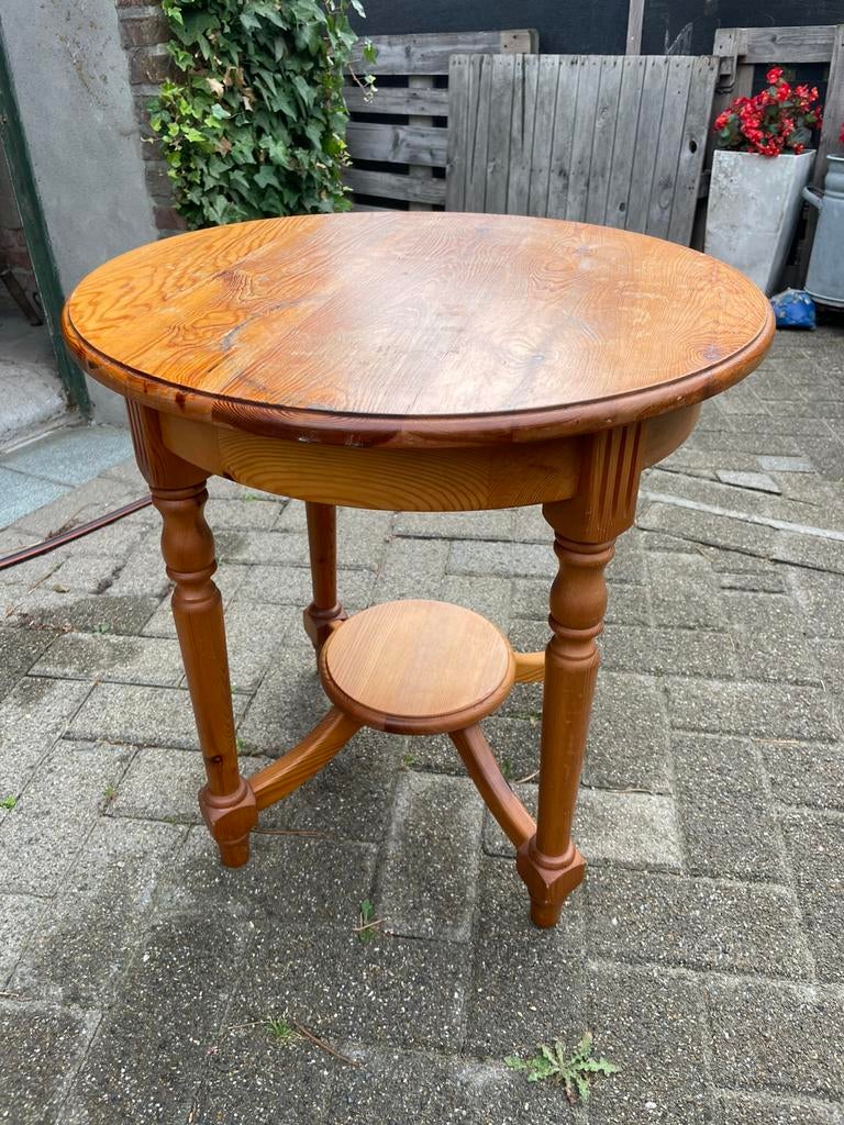 Bijzettafeltje, Ophalen, Gebruikt, Rond, Hout