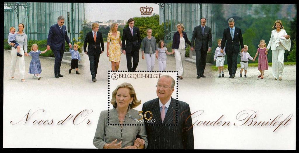 BL170 De Gouden huwelijksverjaardag Albert II en Paola, Postzegels en Munten, Postzegels | Europa | België, Frankeerzegel, Postfris