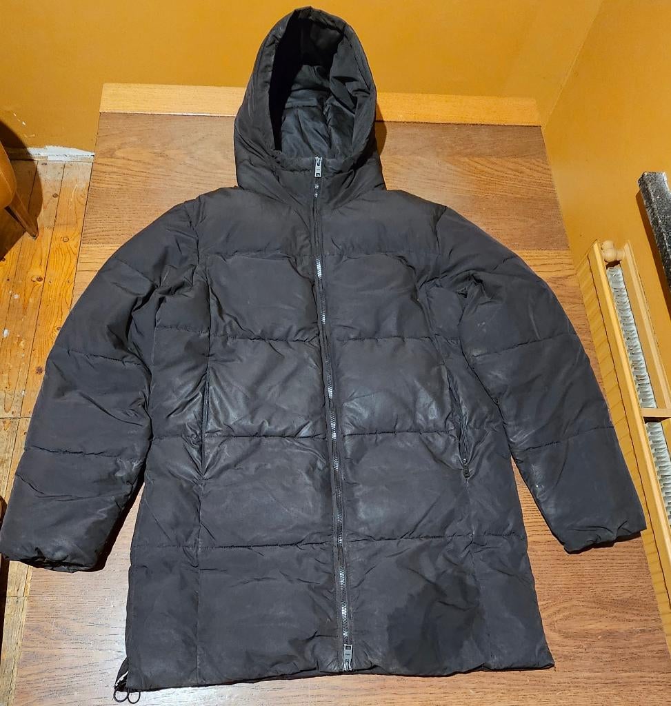 MANGO PERFORMANCE Lange waterproof anorak met Thermolite, Maat 48/50 (M), Zwart, Ophalen of Verzenden, Mango