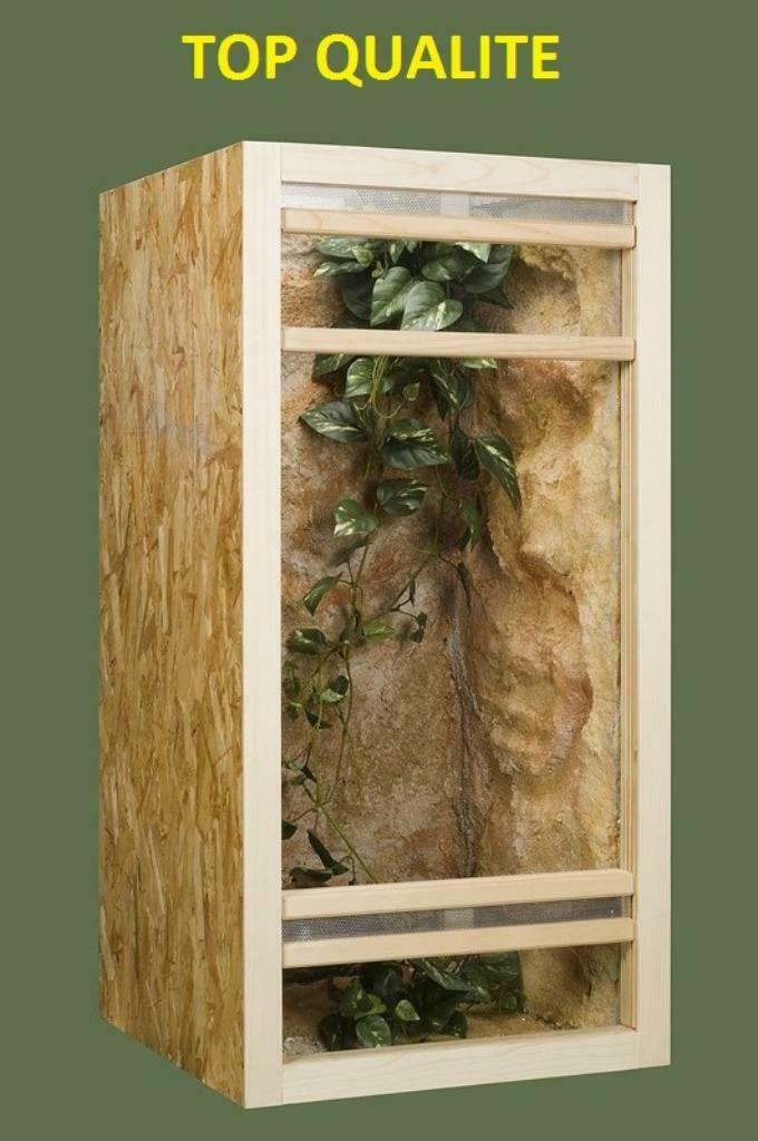 Terrarium OSB Vertical 5 tailles reptile serpent amphibies, Envoi, Neuf, Terrarium ou Paludarium