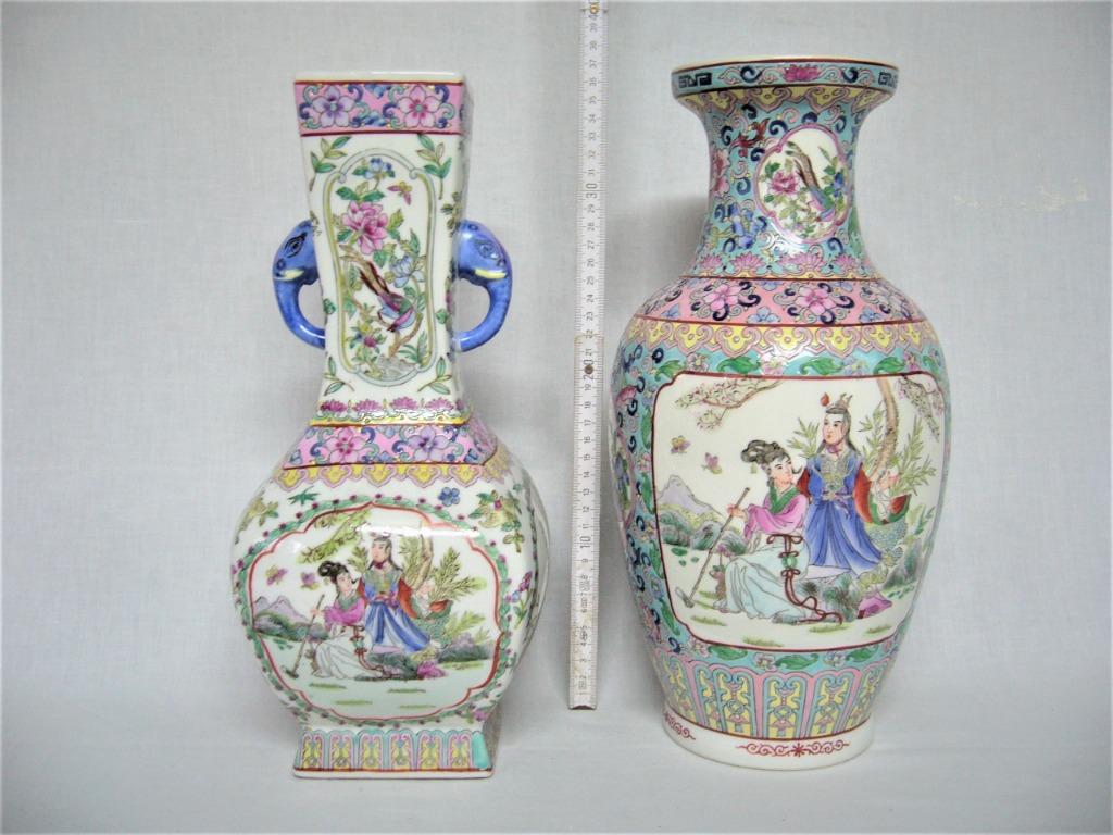 2 Chinese Vazen (uit inboedel), Antiek en Kunst, Curiosa en Brocante, Ophalen