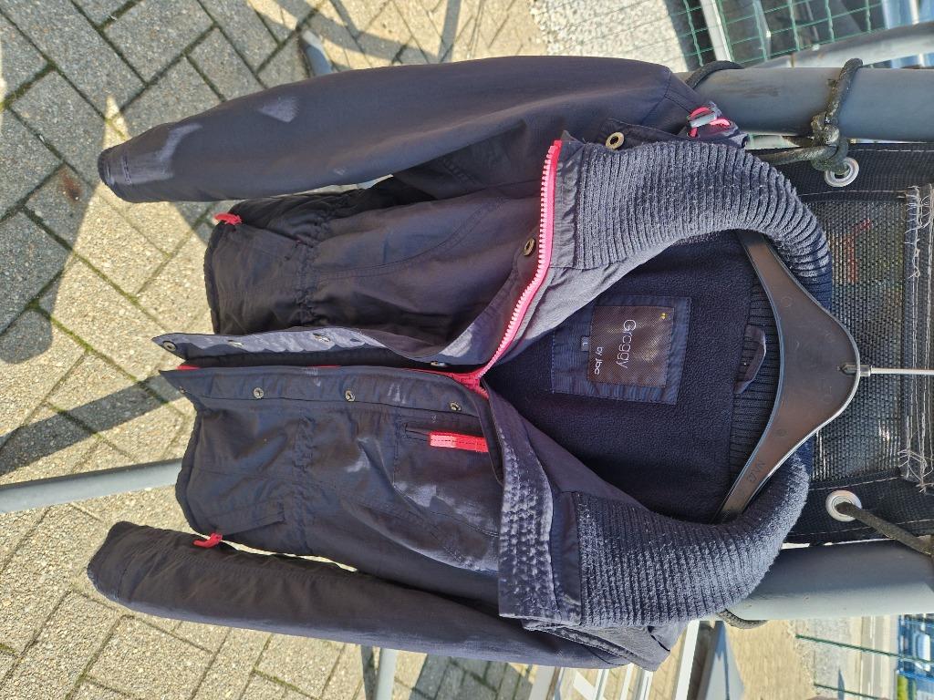 Dames jas met kap maat L, Kleding | Dames, Jassen | Winter, Ophalen, Blauw, JBC, Maat 42/44 (L)