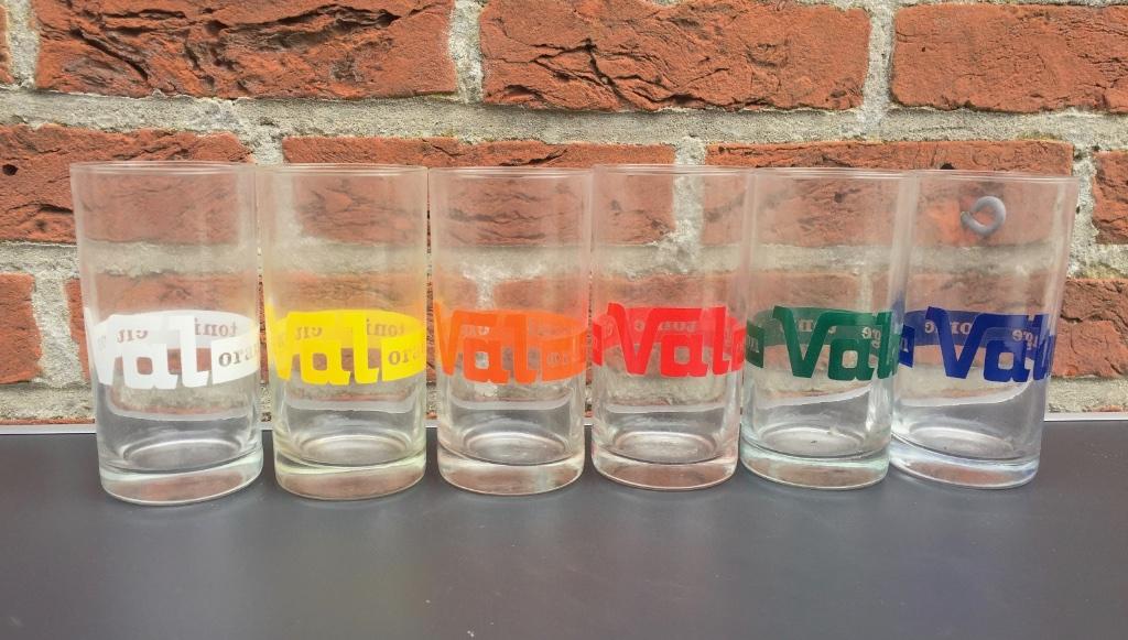 Athentiek karton met 6 glazen VAL, Ophalen of Verzenden, Nieuw, Gebruiksvoorwerp