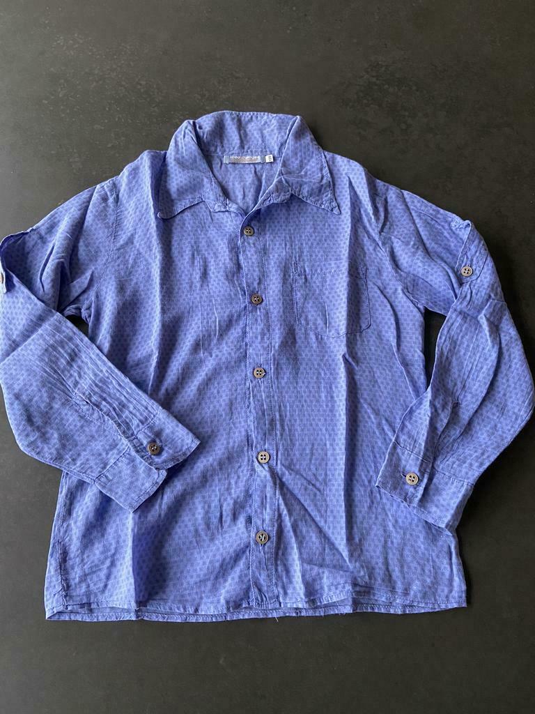 Fred & Ginger blauw hemdje maat 128. Goede staat., Garçon, Enlèvement ou Envoi, Chemise ou Chemisier, Fred & Ginger