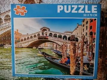 Puzzle 1000 pièces Ponte Rialto Venise, Ophalen of Verzenden, Zo goed als nieuw, Legpuzzel