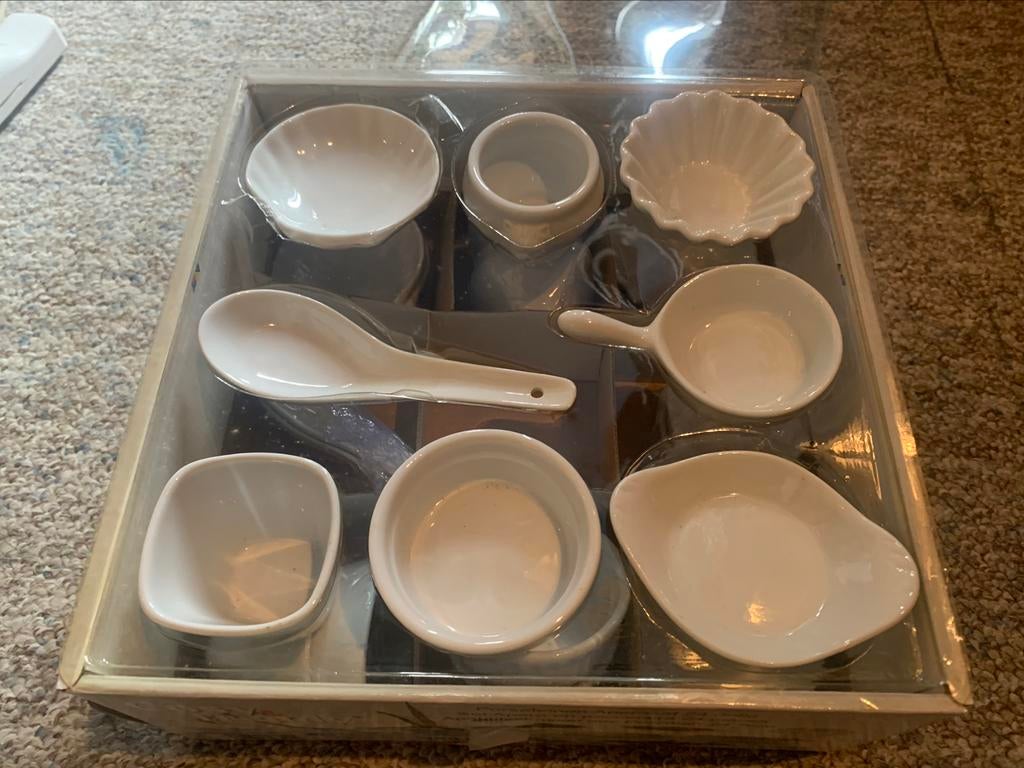 Ensemble de 24 verrines pour apéro en porcelaine neuf, Neuf, Porcelaine