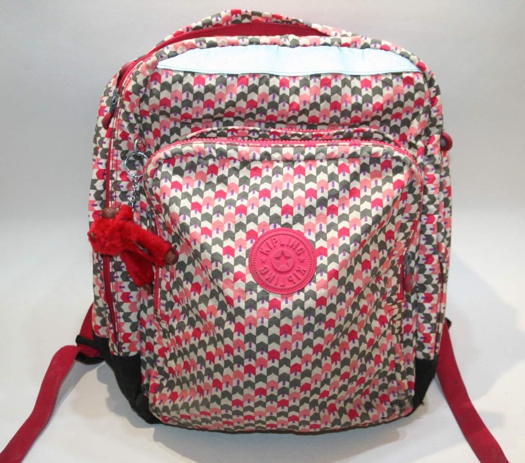 Kipling grand sac à dos collège 3compartiments + singe BE, Envoi, Utilisé, Sac à dos