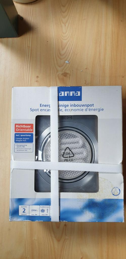 Energiezuinige inbouwspot kantelbaar met energiezunig lamp, Ophalen of Verzenden, Zo goed als nieuw