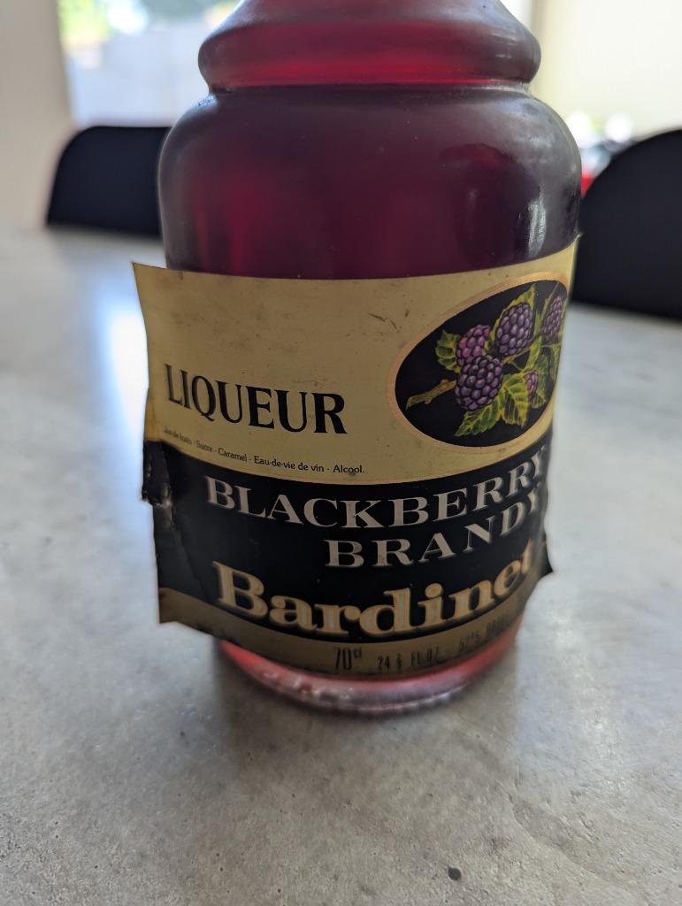 Liqueur Bardinet Blackberry Brandy, Collections, Vins, Pleine, Comme neuf, Enlèvement, Autres types