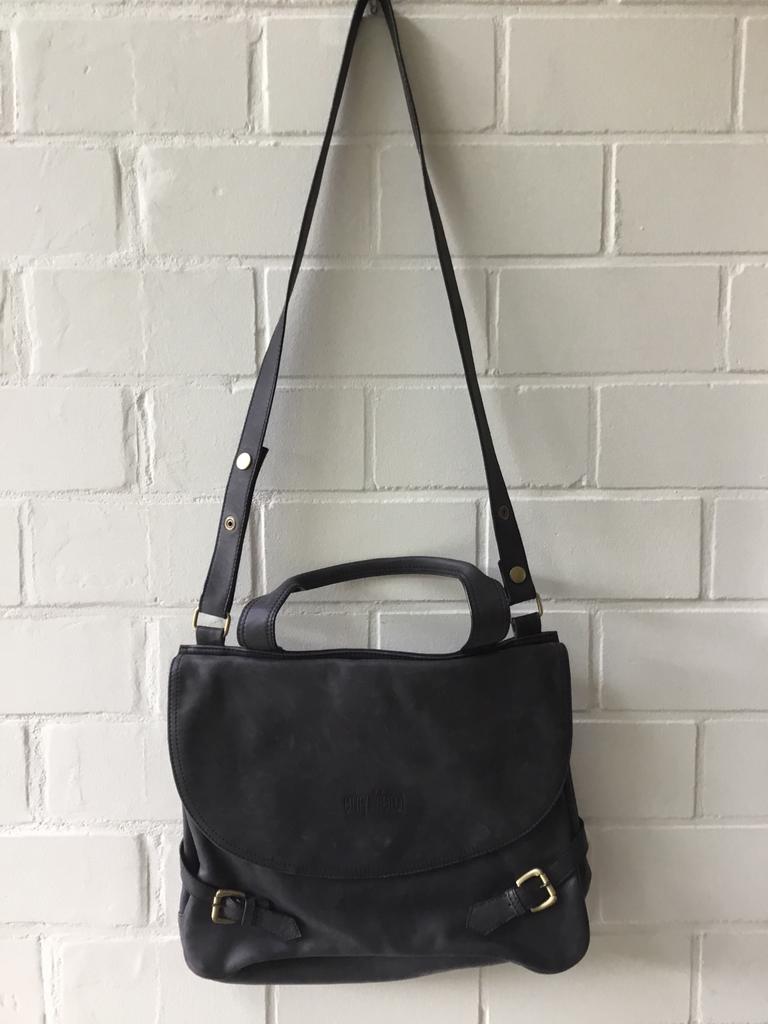 Vintage schoudertas EMMY WIELEMAN, Overige merken, Gebruikt, Bruin, Ophalen of Verzenden