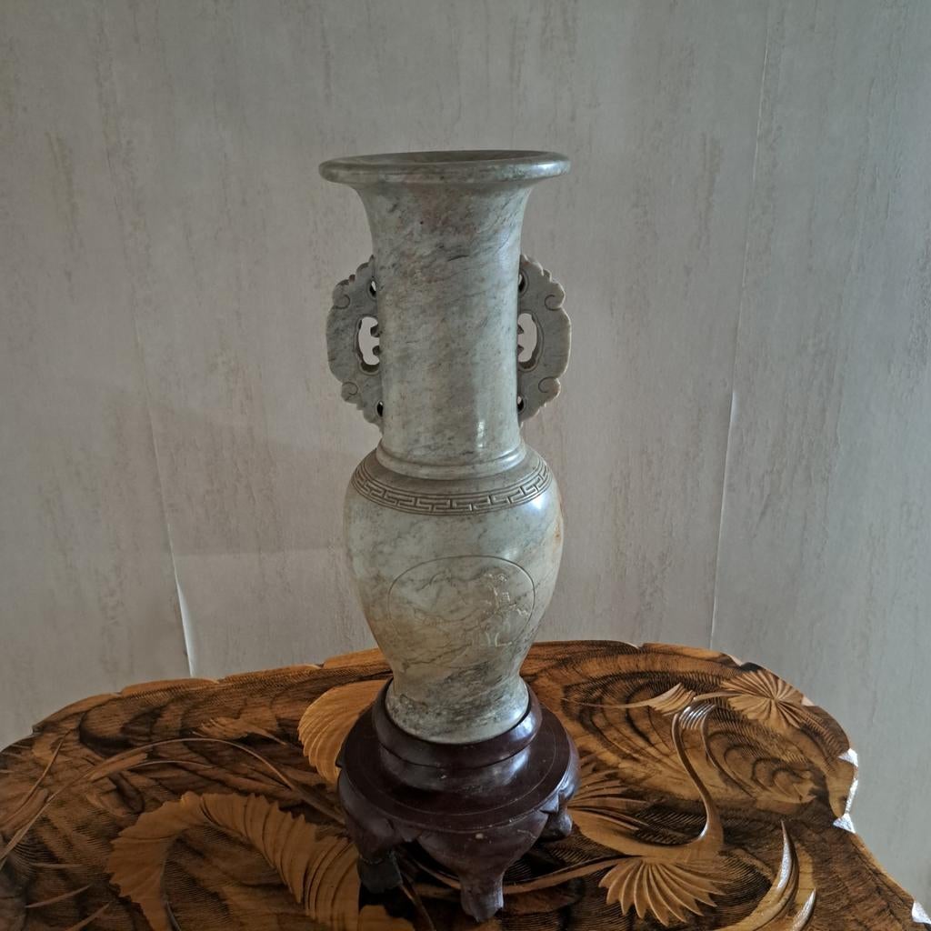 zware stenen vaas souvenier oosters land, Antiek en Kunst, Ophalen