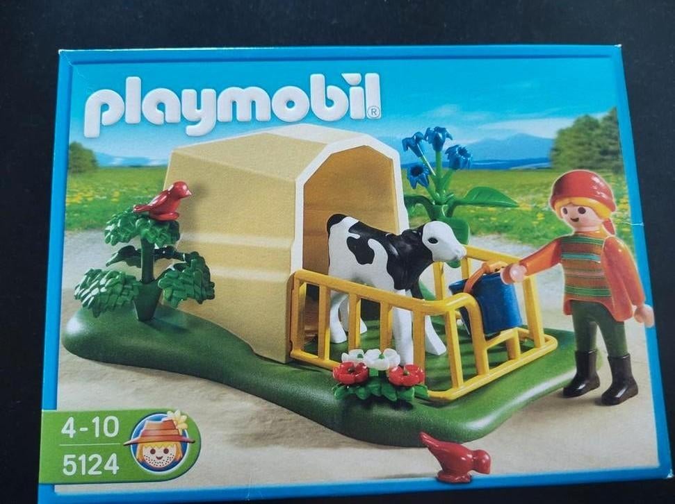 Playmobil 5124, boerin met kalf, nieuw, Ophalen of Verzenden, Nieuw, Complete set