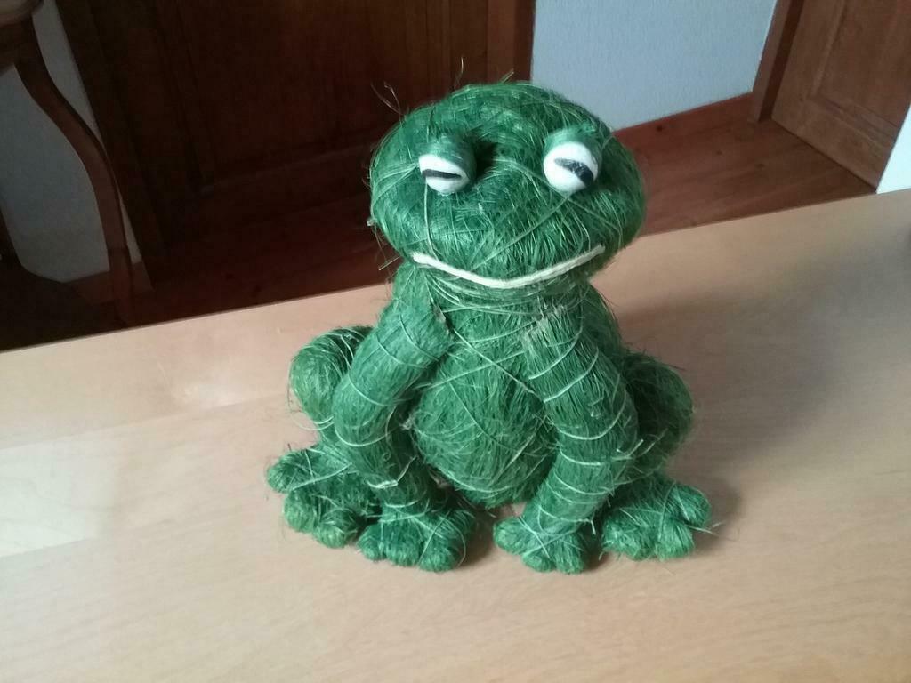25 cm groene kikker beeldje, Verzamelen, Ophalen of Verzenden, Gebruikt, Dier