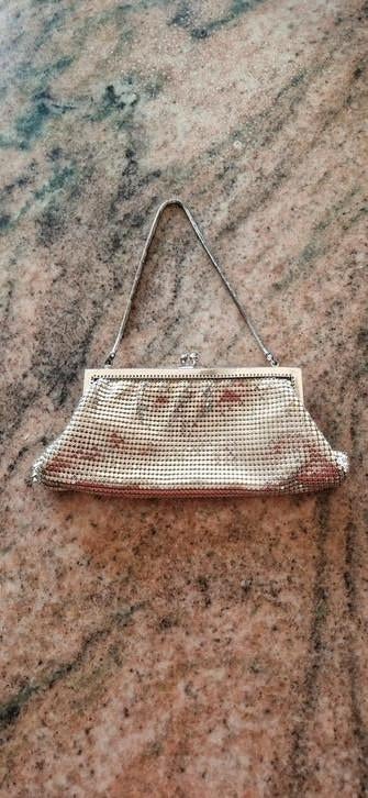 Petit sac de soirée vintage, Ophalen of Verzenden, Gebruikt, Zilver