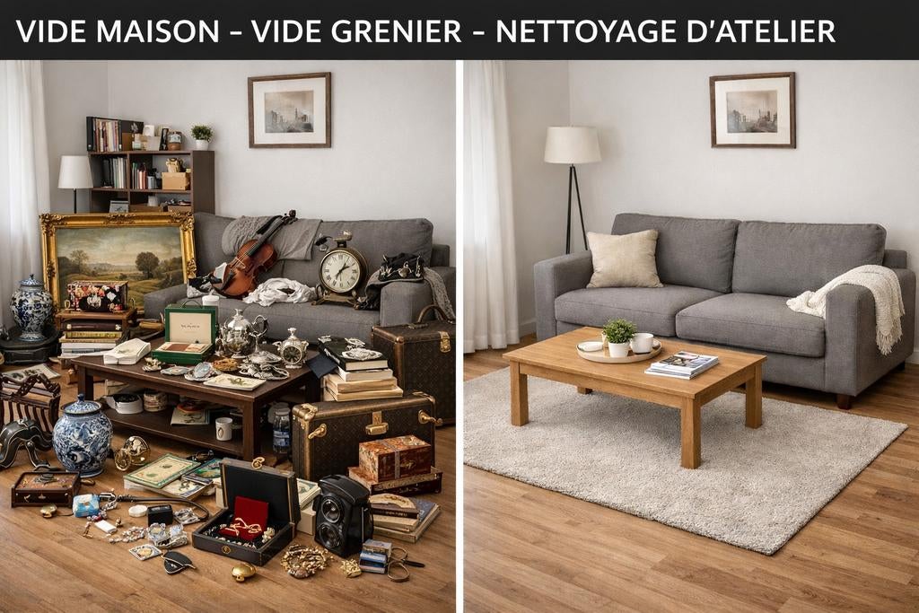 Vide maison, vide grenier, enlèvement d encombrants, etc..