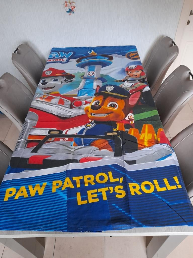 Omkeerbaar dekbedovertrek Paw patrol, Kinderen en Baby's, Ophalen of Verzenden, Zo goed als nieuw, Jongetje of Meisje, Dekbedovertrek
