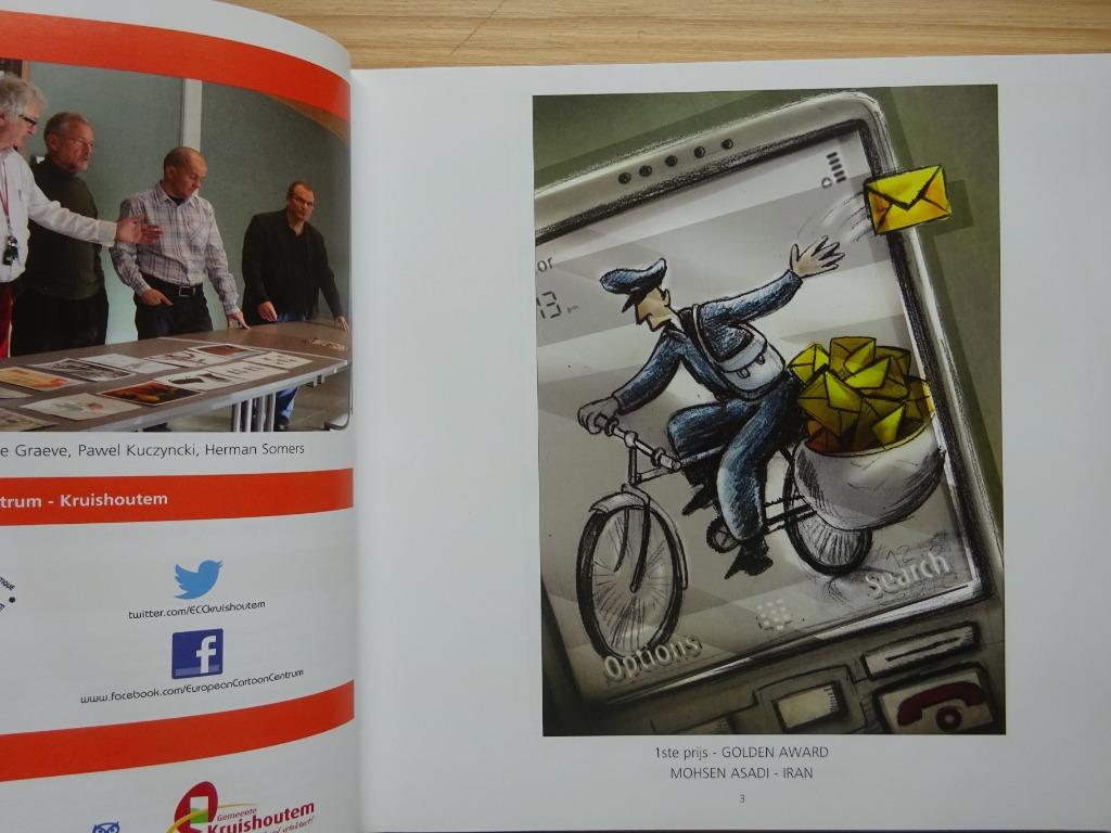 Kartoenale 2013 Kruishoutem, de fiets, Ophalen of Verzenden, Zo goed als nieuw, Moppen