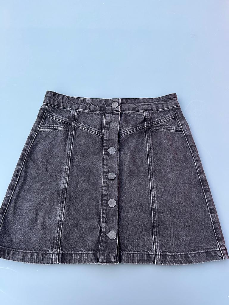 Zwarte jeansrok maat L, Zwart, Maat 42/44 (L), Seven sisters, Ophalen of Verzenden