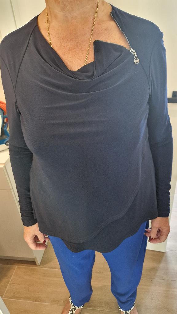 Blauwe blouse Ribkoff, Enlèvement ou Envoi, Joseph Ribkoff, Bleu, Taille 42/44 (L)