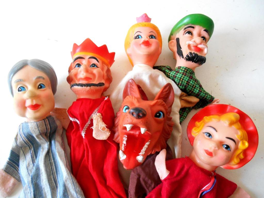 6 Vintage speelpoppen voor Roodkapje, Antiek en Kunst, Verzenden