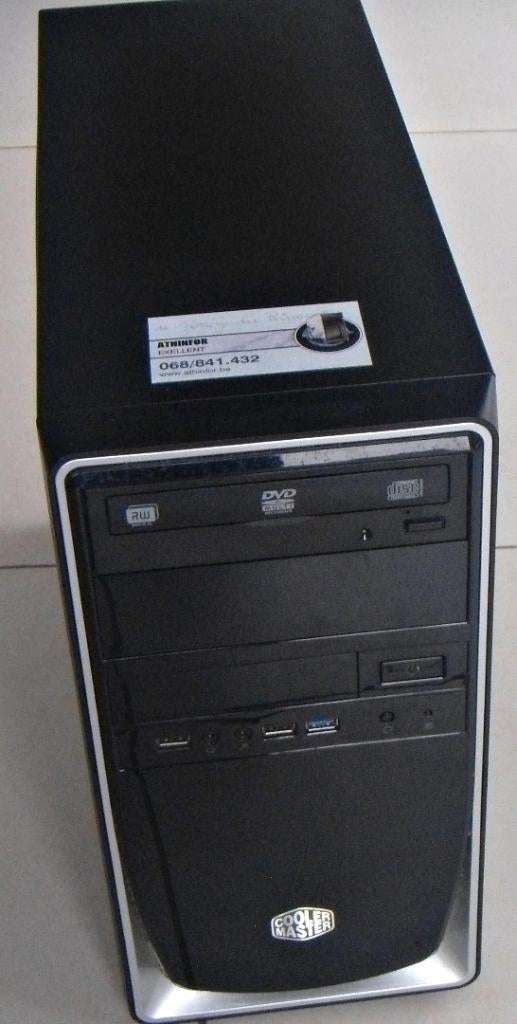 PC tour i3-8100, DDR4 8Gb, SSD 256 Gb, Cooler Master, CD/DVD, Ophalen, Cooler Master, 8 GB, SSD
